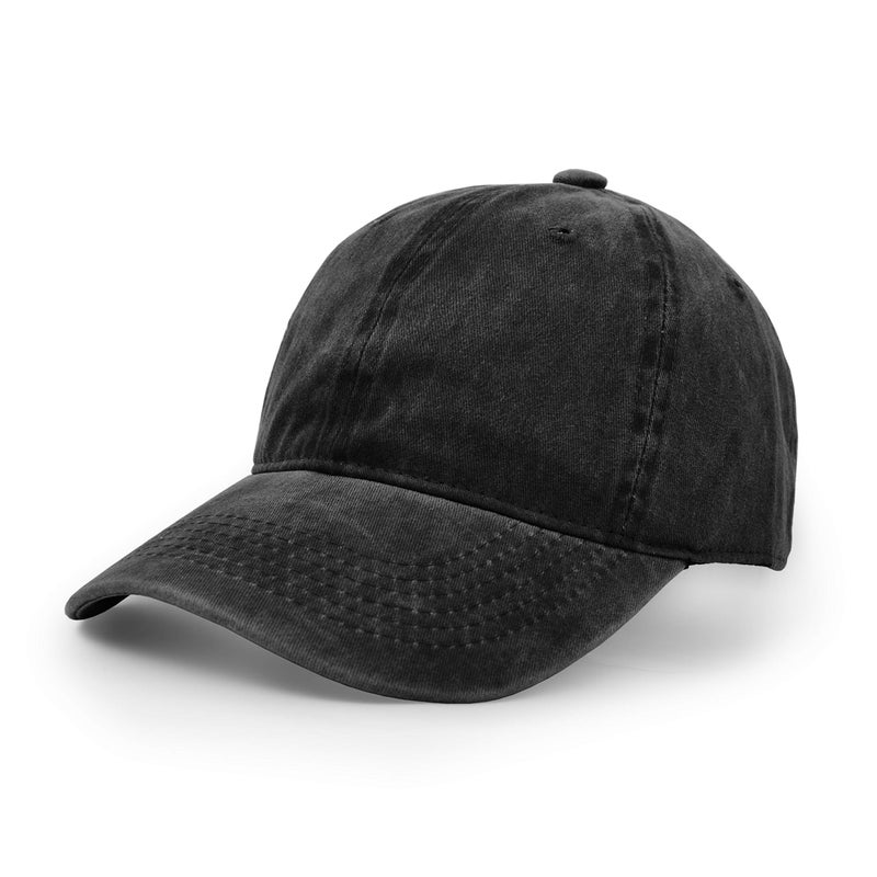 UltraKey Baseball Cap, UltreKey Washed Cotton Adjustable Sport Outdoor Sun Cap Unisex Hip hop Casual Hat Snapback Cap(Black) - Image 1